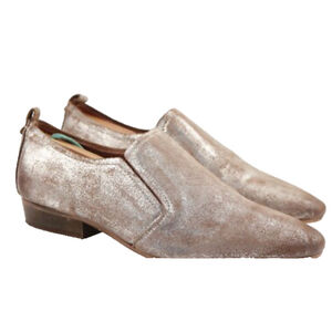 Seychelles Women's Flats Size 10 Slip On Shoe Loafer Pointed Silver Metallic